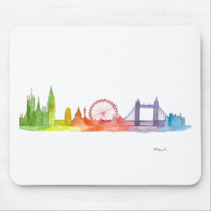 London skyline abstract art print mouse pad