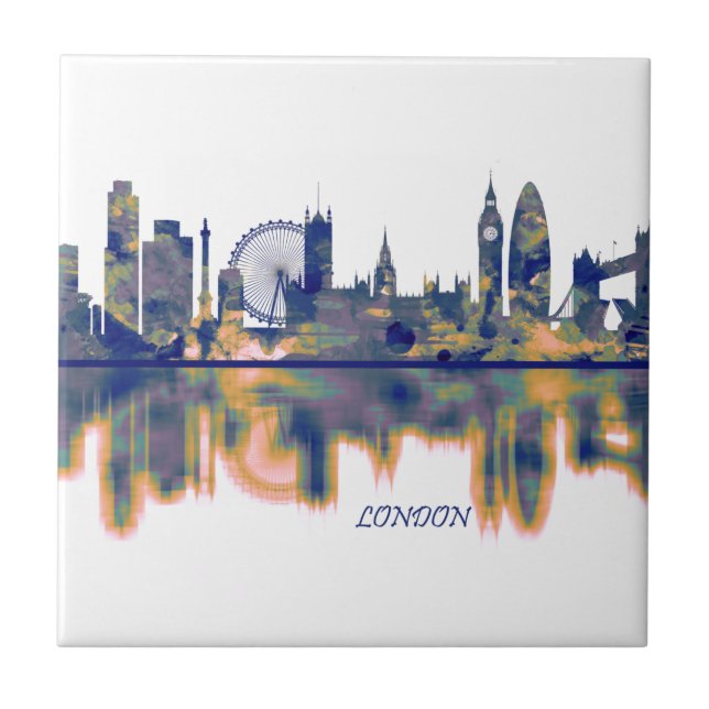 London Skyline Ceramic Tile (Front)