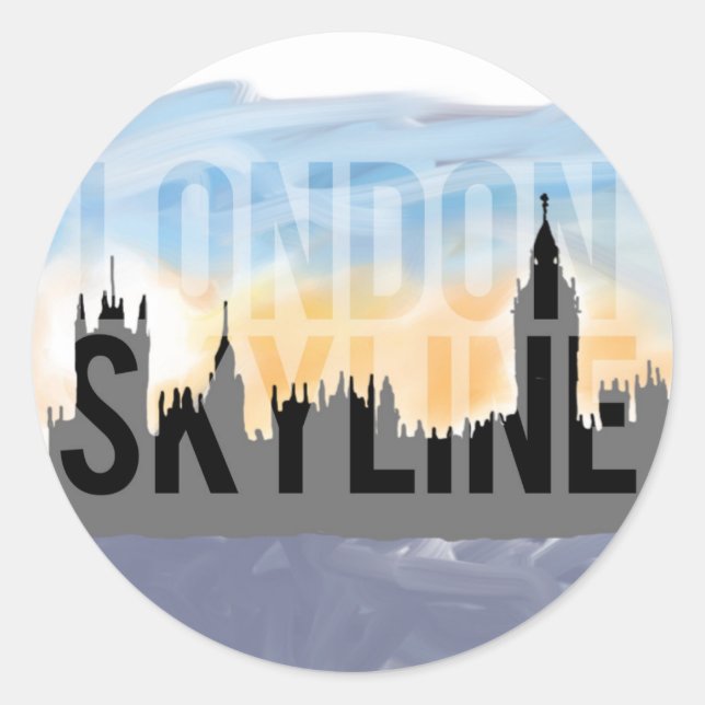 LONDON skyline Classic Round Sticker (Front)