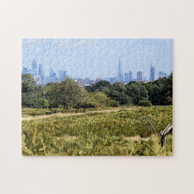 London Skyline from Richmond Park - 11x14 inch Jigsaw Puzzle (Horizontal)