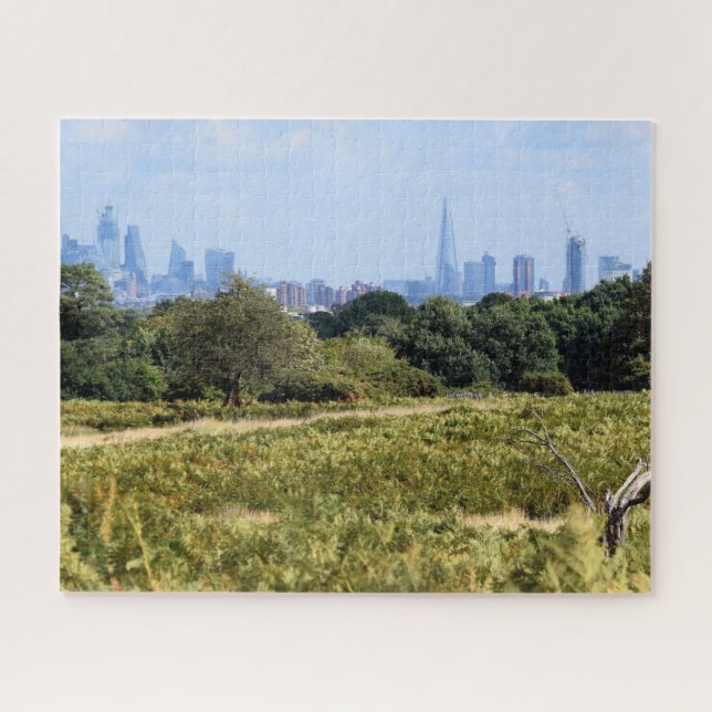 London Skyline from Richmond Park - 16x20 inch Jigsaw Puzzle (Horizontal)