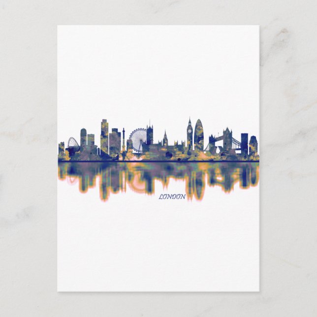 London Skyline Invitation Postcard (Front)