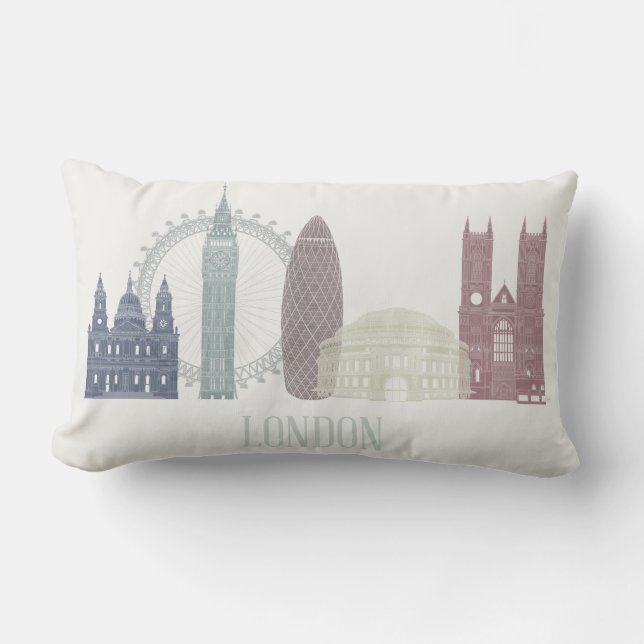 London Skyline Lumbar Cushion (Front)