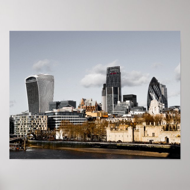 London Skyline Panorama gift Poster (Front)