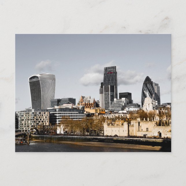 London Skyline Panorama gift Poster Holiday Postcard (Front)