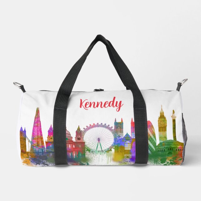 London Skyline - Rainbow Duffle Bag (Front)