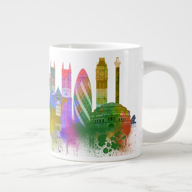 London Skyline - Rainbow Large Coffee Mug (Right)