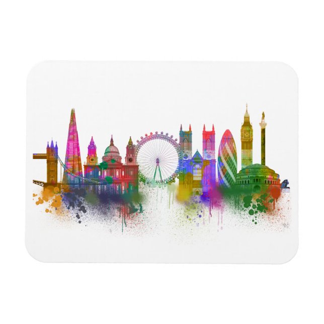 London Skyline - Rainbow Magnet (Horizontal)