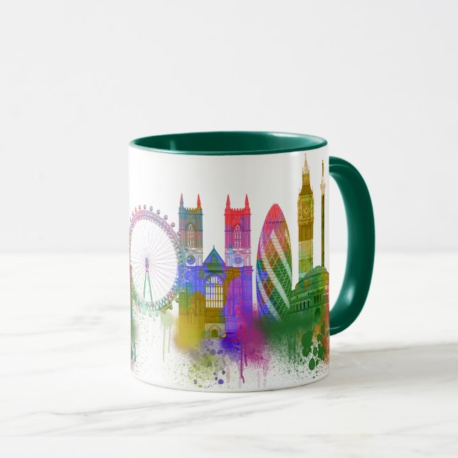 London Skyline - Rainbow Mug (Front Right)