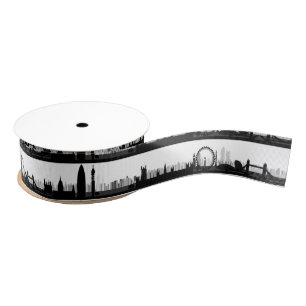 London Skyline Ribbon Grosgrain Ribbon