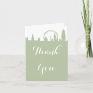 London Skyline Sage Party Thank you Card