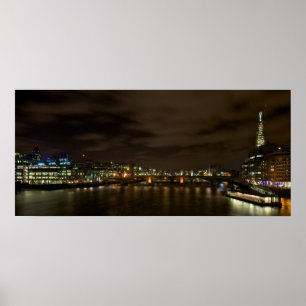 London skyline showing the Shard Poster