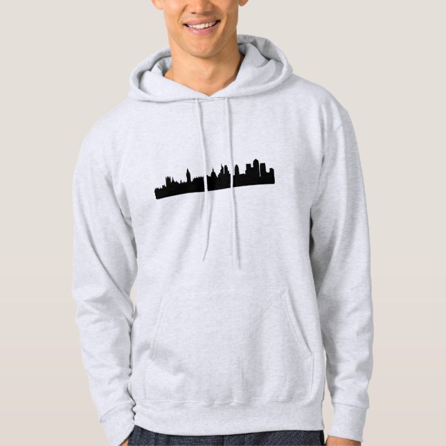 London skyline silhouette cityscape hoodie (Front)