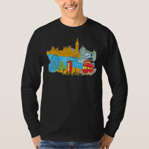 London Skyline Souvenirs British Uk Memorabilia Si T-Shirt