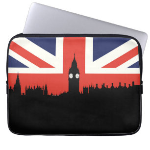 London Skyline The British Flag Laptop Sleeve