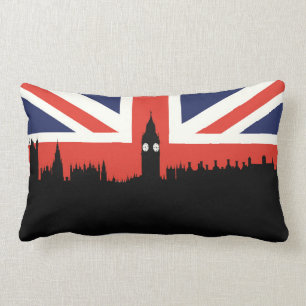 London Skyline The British Flag Lumbar Cushion