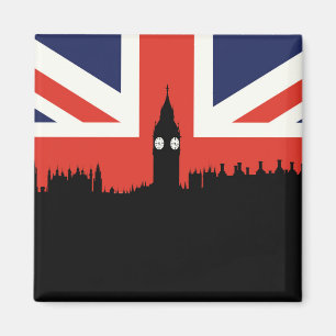 London Skyline   The British Flag Magnet