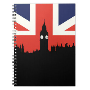 London Skyline The British Flag Notebook