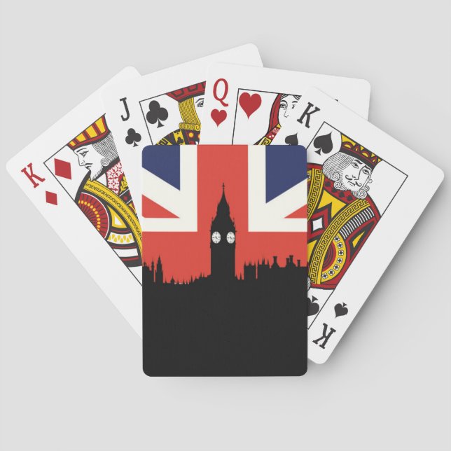 London Skyline | The British Flag Playing Cards (Back)