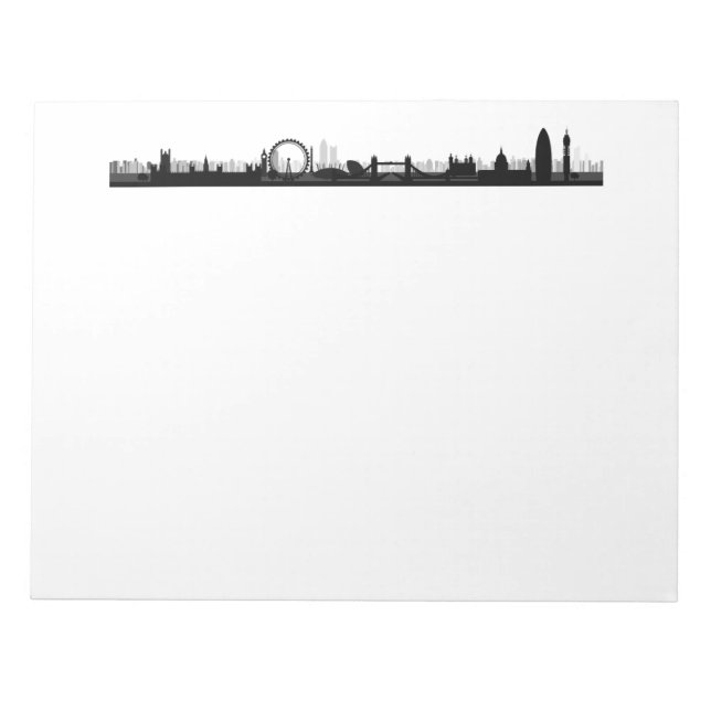 London Skyline Themed Notepad (Front)