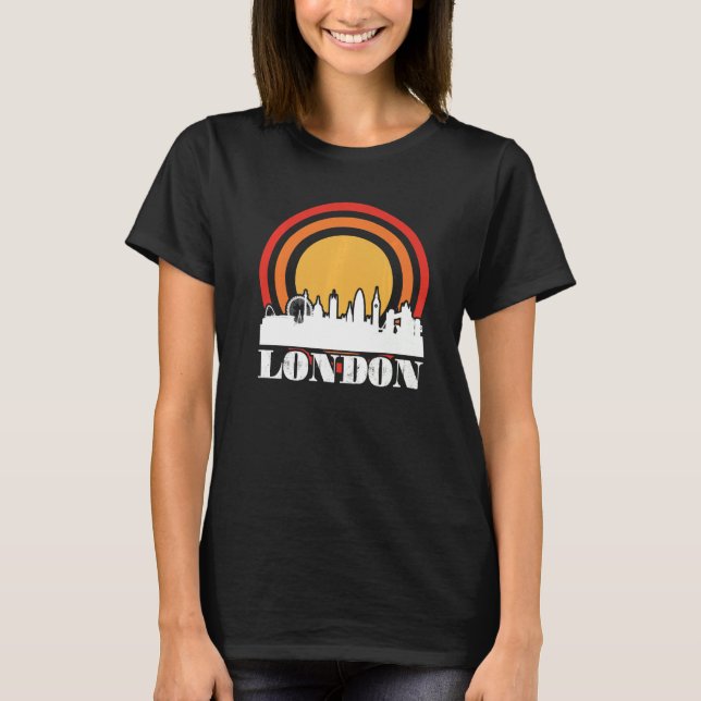 London Skyline Tower Bridge And Big Ben In Westmin T-Shirt (Front)