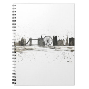 London skyline watercolour notebook