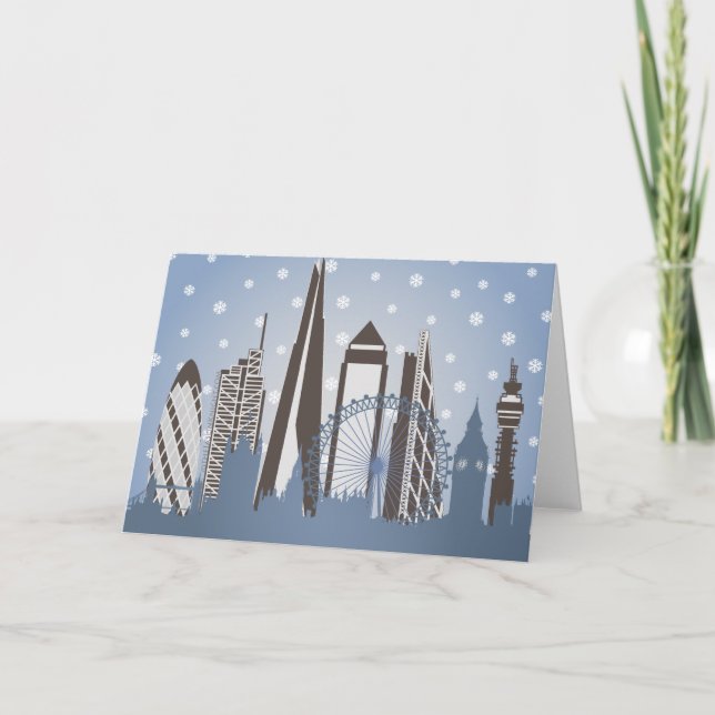 London Snowflakes Holiday Card (Front)