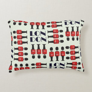 London, soldiers, seamless pattern decorative cushion