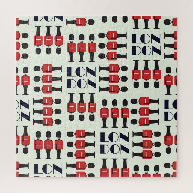 London, soldiers, seamless pattern jigsaw puzzle (Vertical)