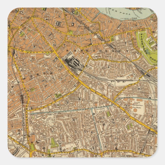 London Southeast Square Sticker (Front)