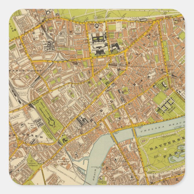 London Southwest Square Sticker (Front)