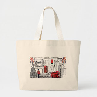 London souvenir merged.jpg large tote bag