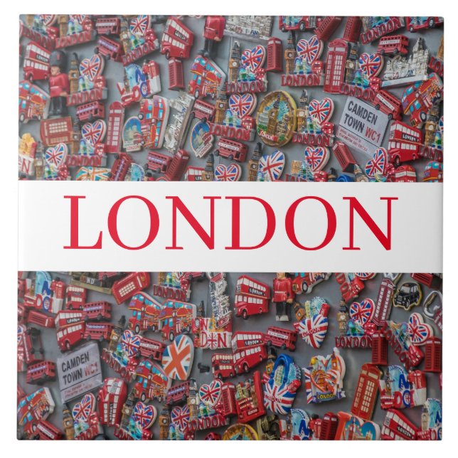 London souvenirs ceramic photo tile (Front)