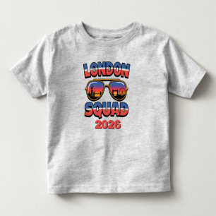 London Squad Matching Friends, Family, Girls, UK Toddler T-Shirt