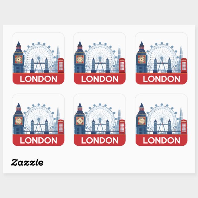 London Square Sticker (Sheet)