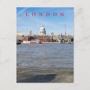 London St.Paul's river view postcard