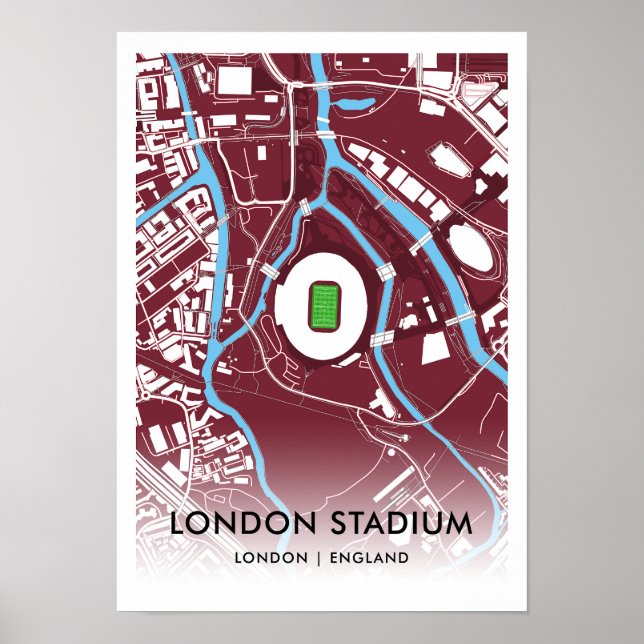 London Stadium Poster – Home of West Ham United FC (Front)
