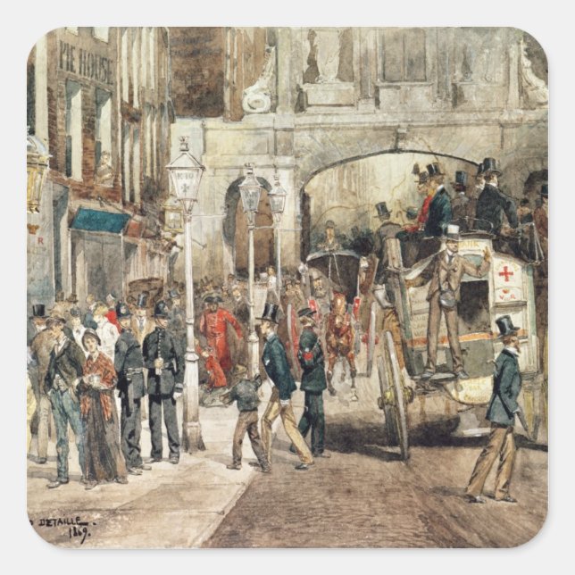 London Street, 1869 Square Sticker (Front)