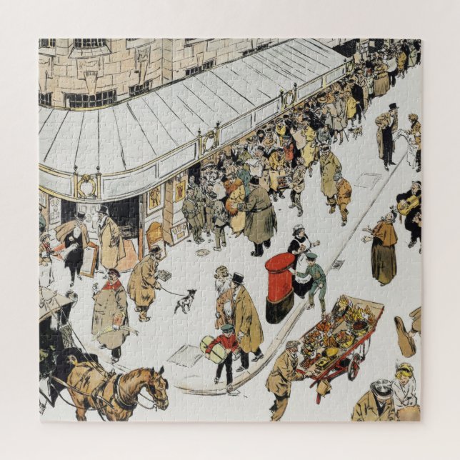 London street, line up for West-end theatre ticket Jigsaw Puzzle (Vertical)