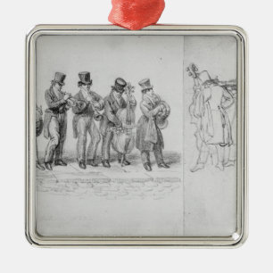 London Street Musicians, c.1820-30 Metal Tree Decoration