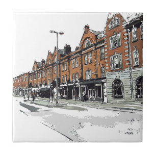London Street Scene Ceramic Tile