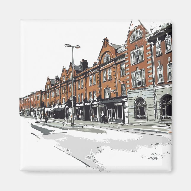 London Street Scene Magnet (Front)