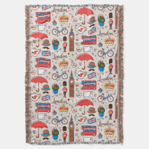 London Symbols Pattern Throw Blanket