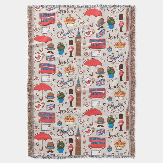 London Symbols Pattern Throw Blanket (Front Vertical)
