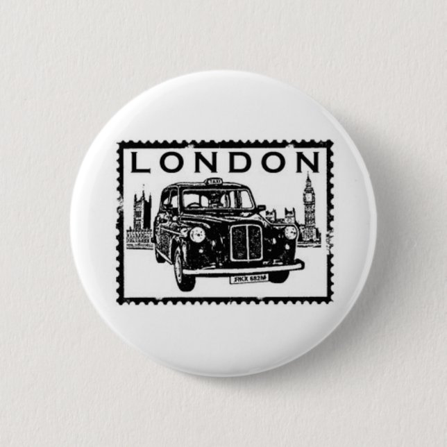 London Taxi 6 Cm Round Badge (Front)
