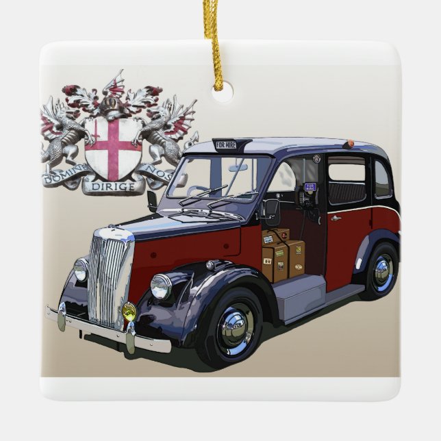 London Taxicab Ornament (Front)