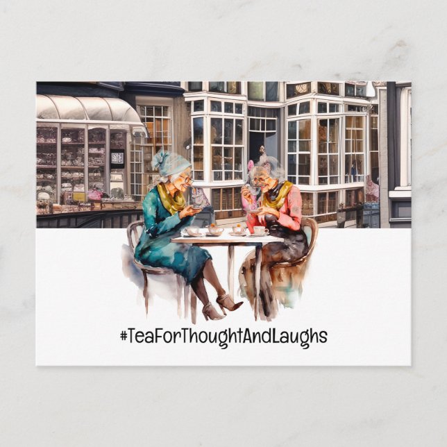 London tea time with two ladies postcard (Front)