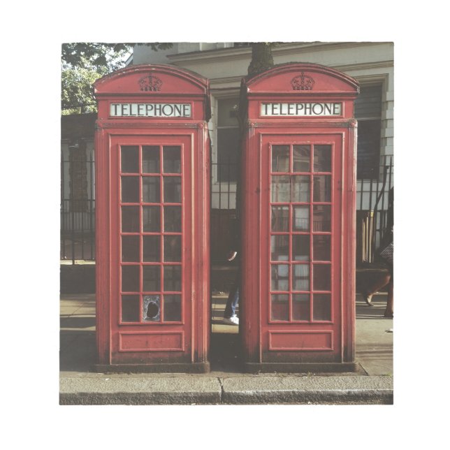 London Telephone Box Notepad (Front)