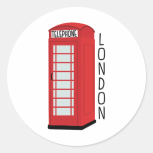 London Telephone Classic Round Sticker