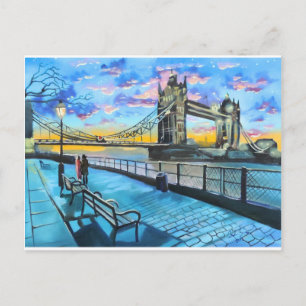 London Thames walk Postcard